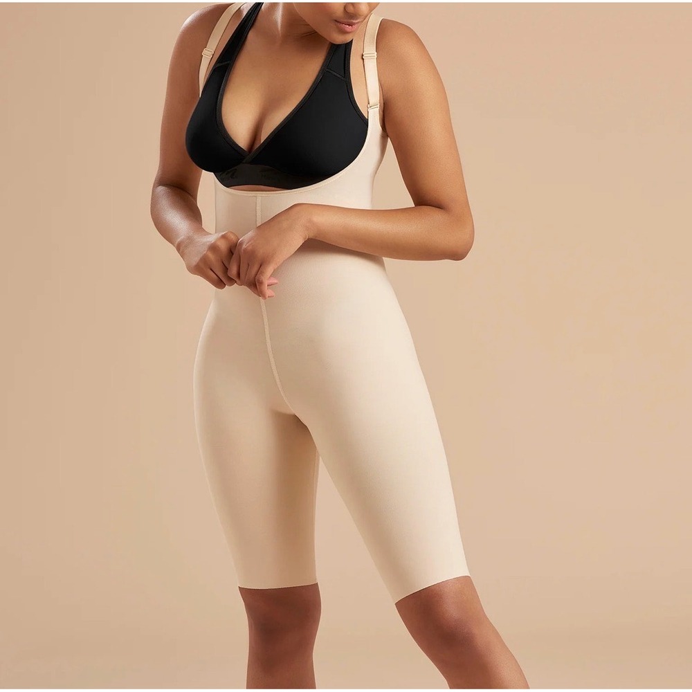 Marena Recovery High Back Girdle Compression Bodysuit SFBHS2 Small Black
